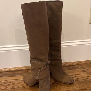 Tory Burch Tan Suede Heeled Boots